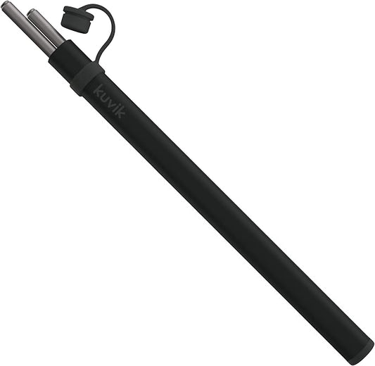 Kuvik Titanium Chopsticks with Carbon Black Carrying Case