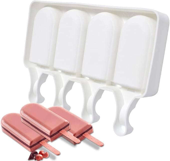 Surakey Ice Cream Silicone Mold Popsicle Silicone Mold Soft and Smooth Mould for DIY Homemade Ice-Lolly Ice Cream Ice Candy Cake Pop Maker Mold Non-Stick & Easy Release, Type 13