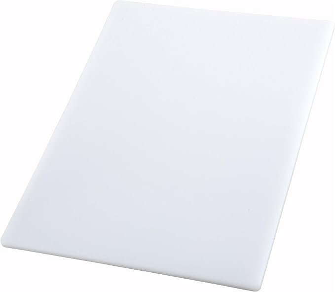 Winco 15" x 20" White Cutting Board | Dishwasher safe, Stain resistant, Foodservice, Great for Charcuterie, Cheese, Appetizers and Buffet Displays