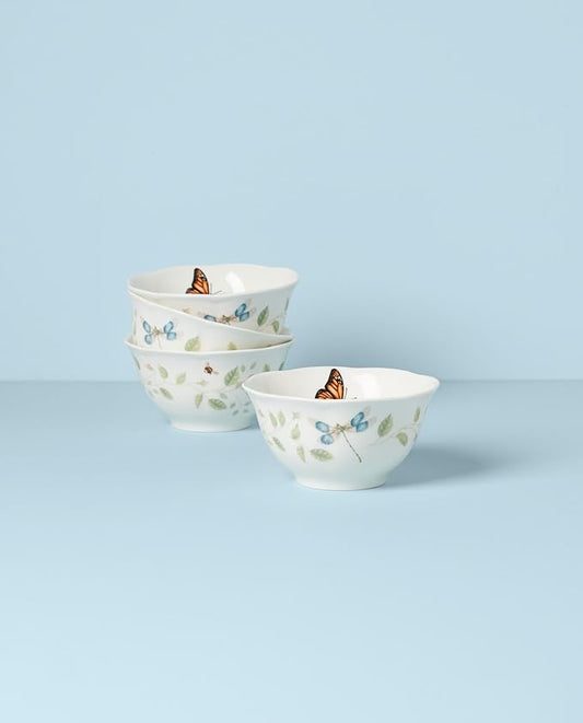 Lenox 894543 Butterfly Meadow Vines 4-Piece Rice Bowl Set