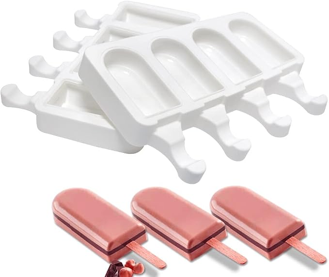Surakey Ice Cream Silicone Mold Popsicle Silicone Mold Soft and Smooth Mould for DIY Homemade Ice-Lolly Ice Cream Ice Candy Cake Pop Maker Mold Non-Stick & Easy Release, Type 13