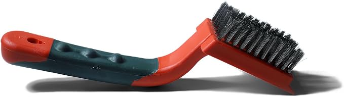 Steel Wire Brush for Cast Iron Skillet with Ergonomic Handle | Heavy-Duty Steel Bristles, 7 in Tall, For Stubborn Residue On Cast Iron Pans, Skillets And Griddles