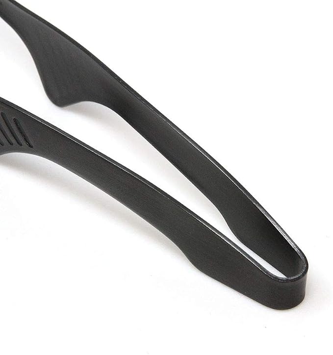 Todai 9.4-Inch Stainless Steel Non-Slip Yakiniku BBQ Tongs (Black)