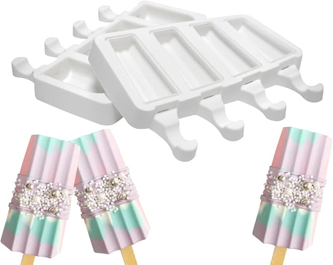 Surakey Ice Cream Silicone Mold Popsicle Silicone Mold Soft and Smooth Mould for DIY Homemade Ice-Lolly Ice Cream Ice Candy Cake Pop Maker Mold Non-Stick & Easy Release, Type 12