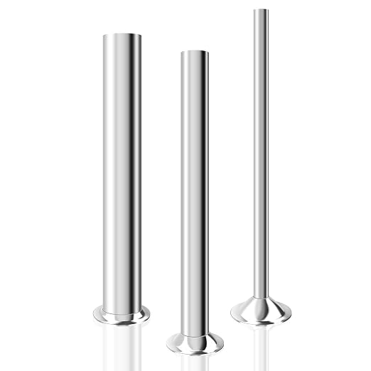 3 Size Stainless Steel Sausage Stuffer Tubes Kit | Replacement Funnels for LEM Sausage Stuffers (Includes 3/4", 1/2", 3/8" Sizes)