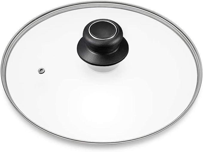 8 Inch Pan Lid, Tempered Glass Cover for Pots, Skillets & Frying Pan | Cookware & bakeware Lids, Heat-resistant Handle, Clear