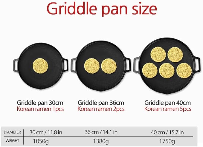 Korean BBQ 2 IH Griddle Grill Pan with Bag, Nonstick Coating, All Stove(Gas, Electric & Induction), Indoor Outdoor Griddle(14in)