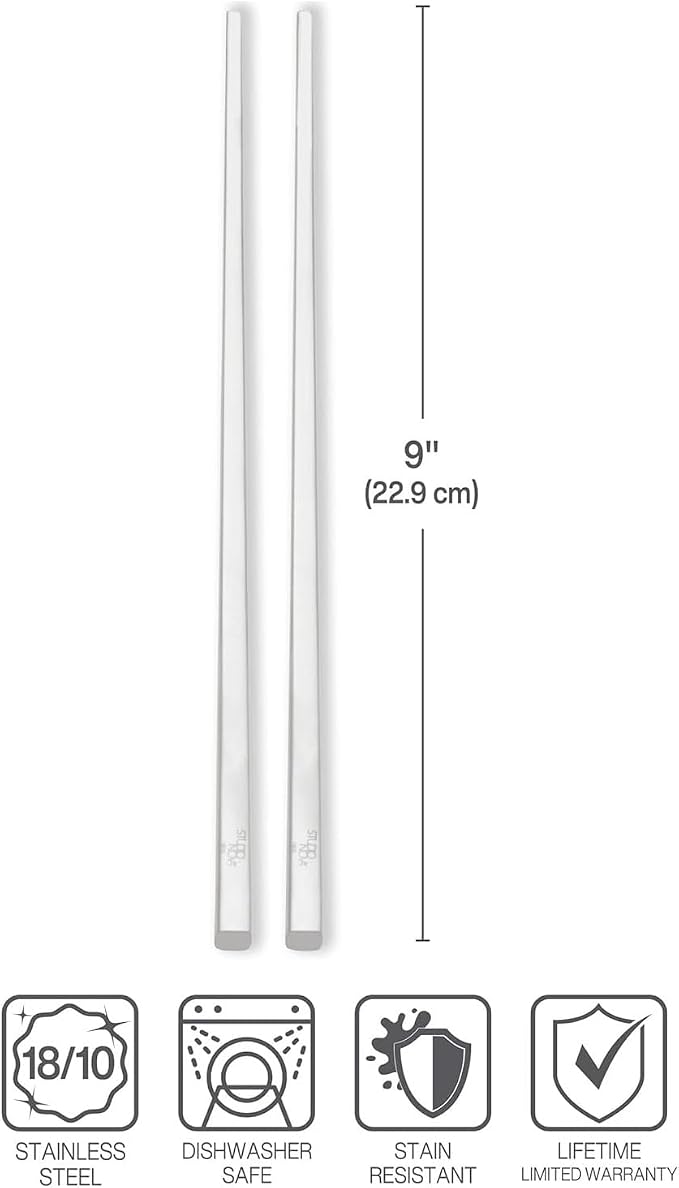 Studio Nova Premium 18/10 Stainless Steel Chopsticks & Spoon Set