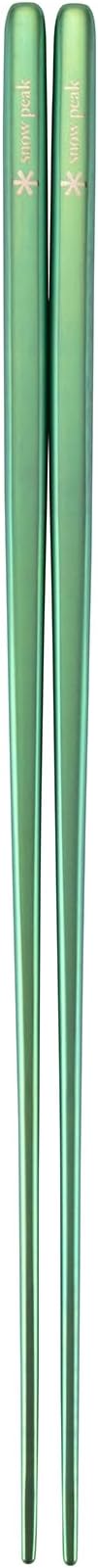 Snow Peak Titanium Chopsticks - Essential & Durable Camping Cutlery - Titanium Chopsticks with Carry Case for Convenient Storage & Packing - Utensils for Camping, HIking & Home - Green