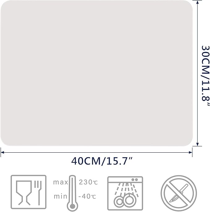 Gartful 2 Pack Silicone Crafting Mats, 15.7" x 11.8" Silicone Mat for Crafts, Large Heat Resistant Sheet for Jewelry Casting, Epoxy Resin, Painting, Counter Table Protector, Placemat, Nonslip, Beige