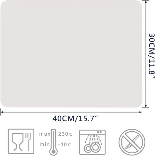 Gartful 2 Pack Silicone Crafting Mats, 15.7" x 11.8" Silicone Mat for Crafts, Large Heat Resistant Sheet for Jewelry Casting, Epoxy Resin, Painting, Counter Table Protector, Placemat, Nonslip, Beige