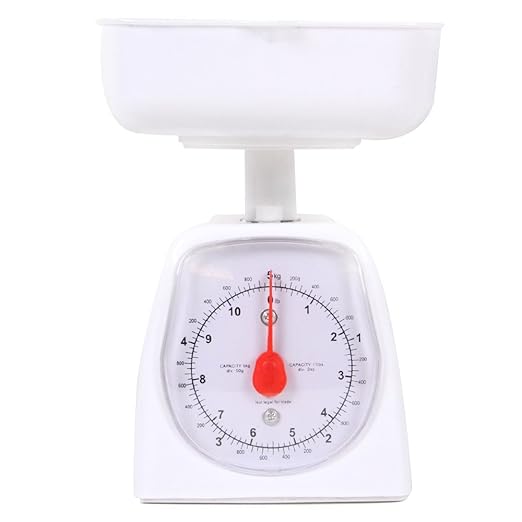 hand2mind Dual-Dial Analog Platform Scale, 5 Kg, Plastic, Kitchen, Weighing, Classroom, Elementary, Teacher Supplies
