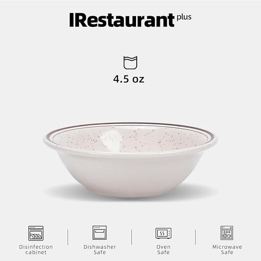 Stoneware Narrow Rim Commercial Grade Dinnerware (Brown Speckle, Fruit 4.5oz)