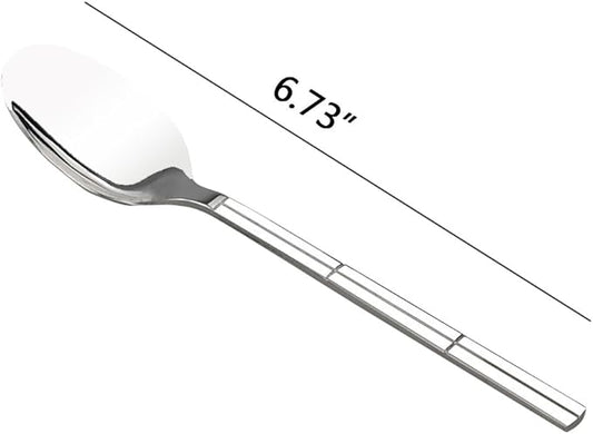 Stainless Steel Flatware Dessert Spoon, Set of 12