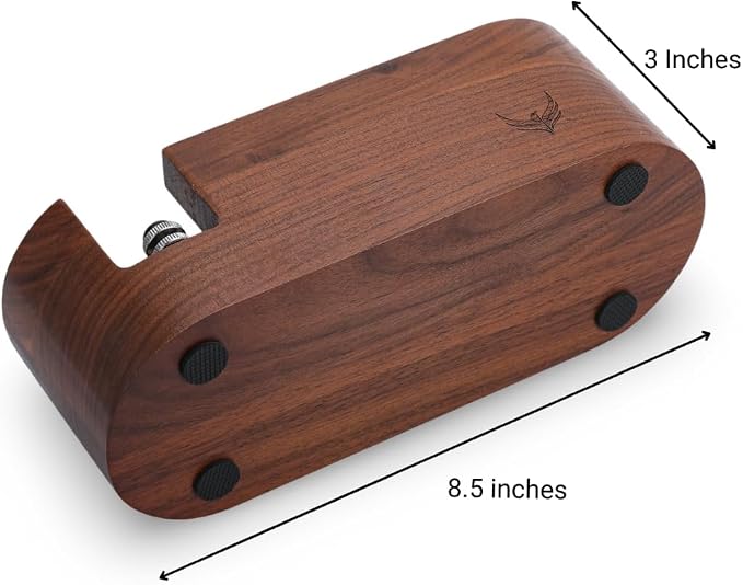 58mm Espresso Tamper Station Rosewood KNODOS Espresso Machine Accessories For Coffee Bar Wooden Coffee Tamping Box and Portafilter Holder