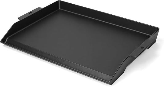 23"x16" Cast Iron Universal Griddle for Gas Grill - 23.5lb Heavy Duty - Pre-Seasoned Nonstick Surface, Reinforced Ridges & Extra High Sidewalls, Flat Top Plate for Gas/Charcoal