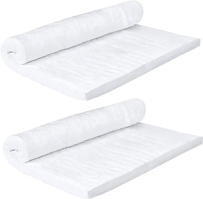 2 PCS 24" x12" x1" (Thick) Ceramic Fiber Blanket Fireproof Insulation Baffle Rated to 2400F, High-Temperature Resistance for Stoves, Kilns, Forges