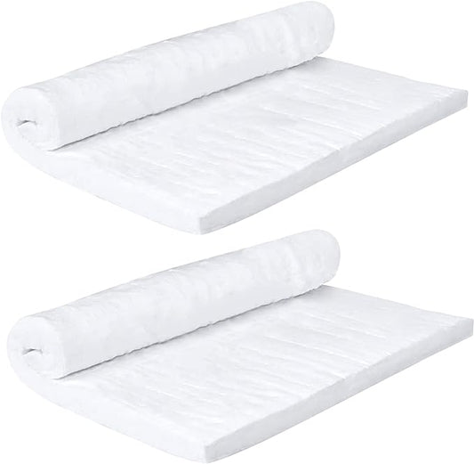 2 PCS 24" x12" x1" (Thick) Ceramic Fiber Blanket Fireproof Insulation Baffle Rated to 2400F, High-Temperature Resistance for Stoves, Kilns, Forges