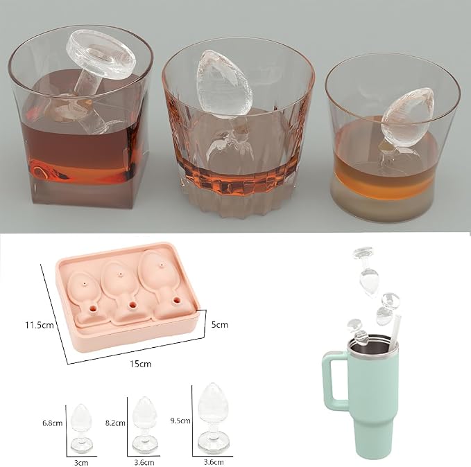 1 Pcs Prank Funny Shape Silicone Mold for Birthday Single Bachelorette Party Baking Pan Handmade DIY Mousse Chocolate Fondant Soap Cake Ice Cube Mould Tool Novelty Cake Pans Whiskey Set Kit H9-6