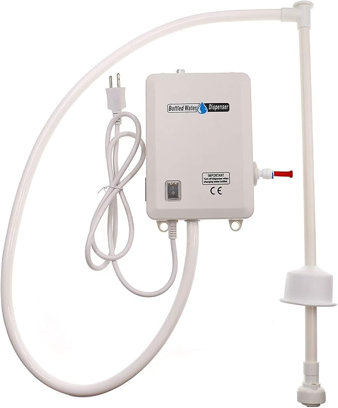 LIYUAN Bottled Water Dispenser Pump System 110V 40psi for Home/Office Kitchen Refrigerator Ice Maker Faucet Coffee/Tea Maker Single Inlet (Bottle Not Included)