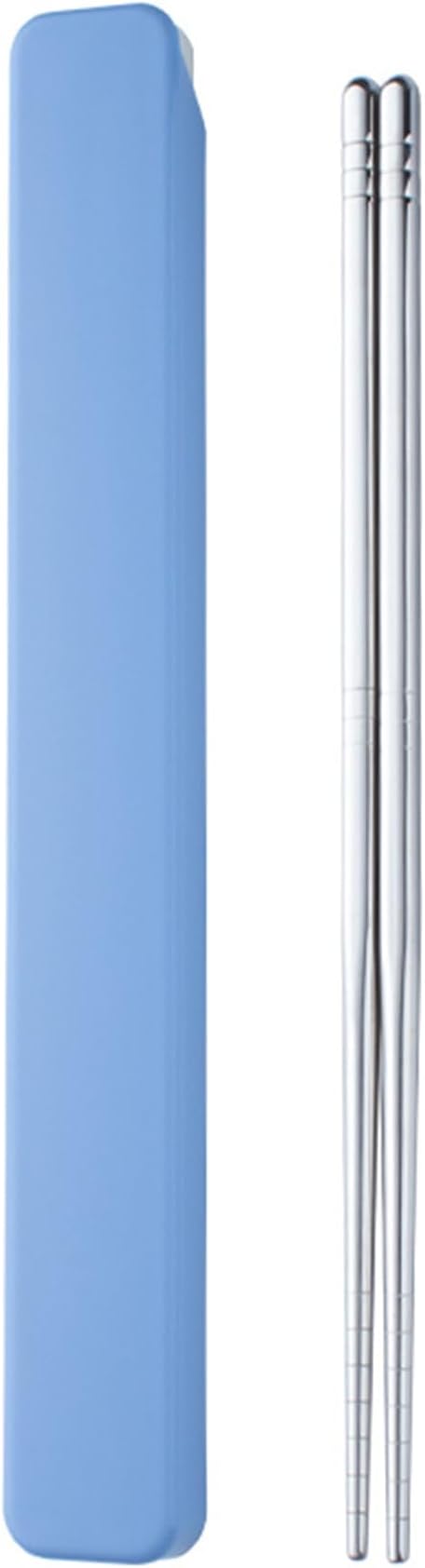 Portable Chopsticks with Pull Design Case, Reusable Metal Stainless Steel Chopstick Travel Utensil for School Home Office Outdoor Camp Bento Box Use, Dishwasher Safe