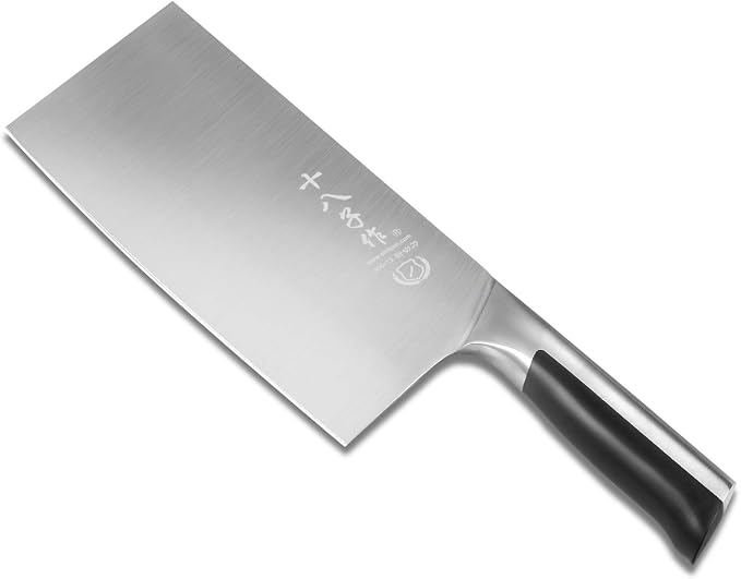 SHI BA ZI ZUO 7 Inch Cleaver Knife for Chopping Bones and Cutting Meat