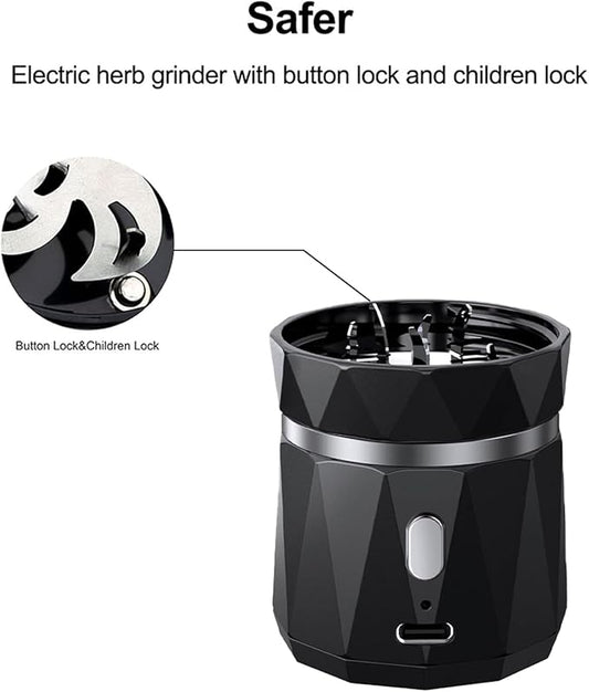 Electric Spice and Herb Grinder, Dry Herb Mini Electric Grinder Compact Size with 1.7oz/50ml Herb Jar and Spoon Tool