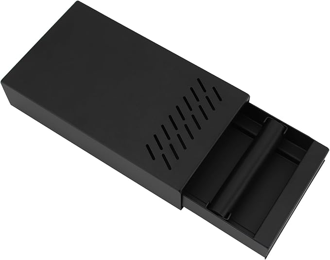 DIBTSA Espresso Knock Box Drawer, Stainless Steel Coffee Grounds Container with Removable Rubber Knock Bar and Non-slip Base, Mini 9.29 x 5.43 x 2.08 inches (Black)