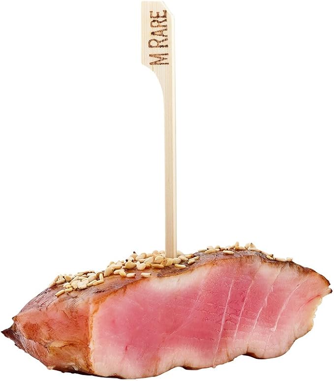 Restaurantware RW Smart 4 Inch Paddle Food Markers 1000 Sturdy Food Picks - With Medium Print Bamboo Wood Skewers For Sports Themed Parties And Events Birthday Restaurants