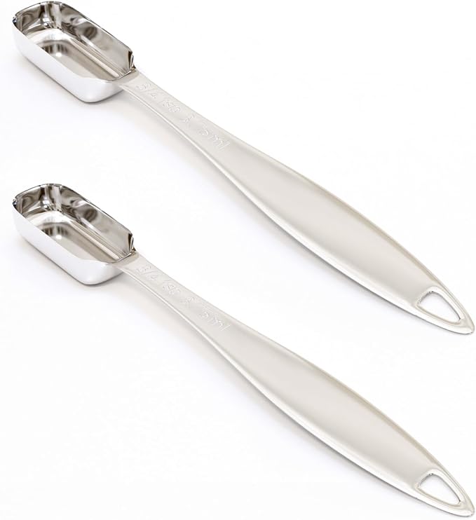 2PCS 3/4Teaspoon (3.75ml) Single Measuring Spoon, Individual Stainless Steel Long Handle Measure Tablespoon Only