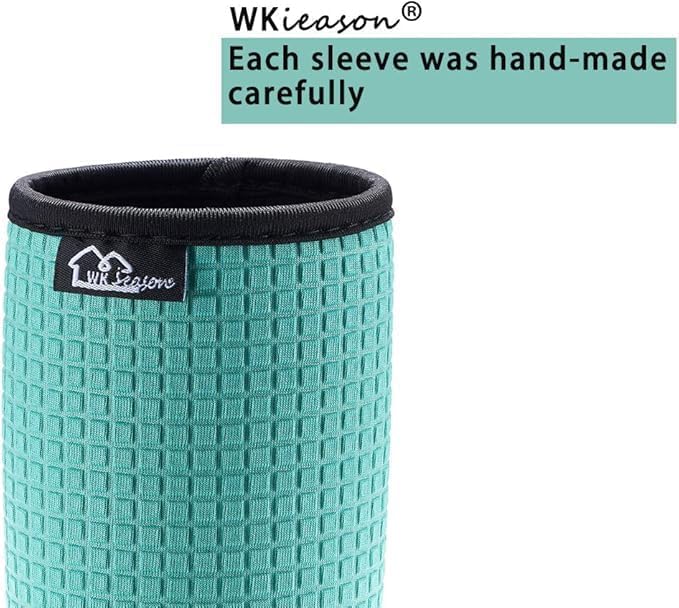 WKieason Non-slip Neoprene Can Sleeves Insulators Sleeves 3 Size - 12OZ Standard Can Sleeve, 12OZ Slim Can Sleeve, 16OZ Standard Can Sleeve, 12OZ Standard Beer Can Coolers Coolier Sleeves(Yellow Set)