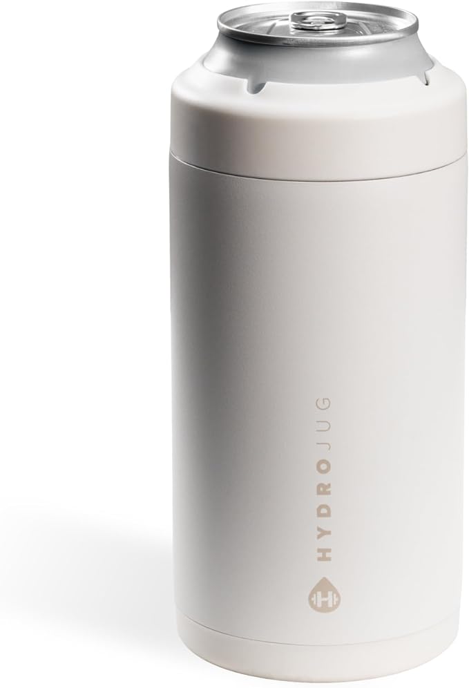 HydroJug Tall Can Cooler 16 oz, Stainless Steel Can Holder, Linen