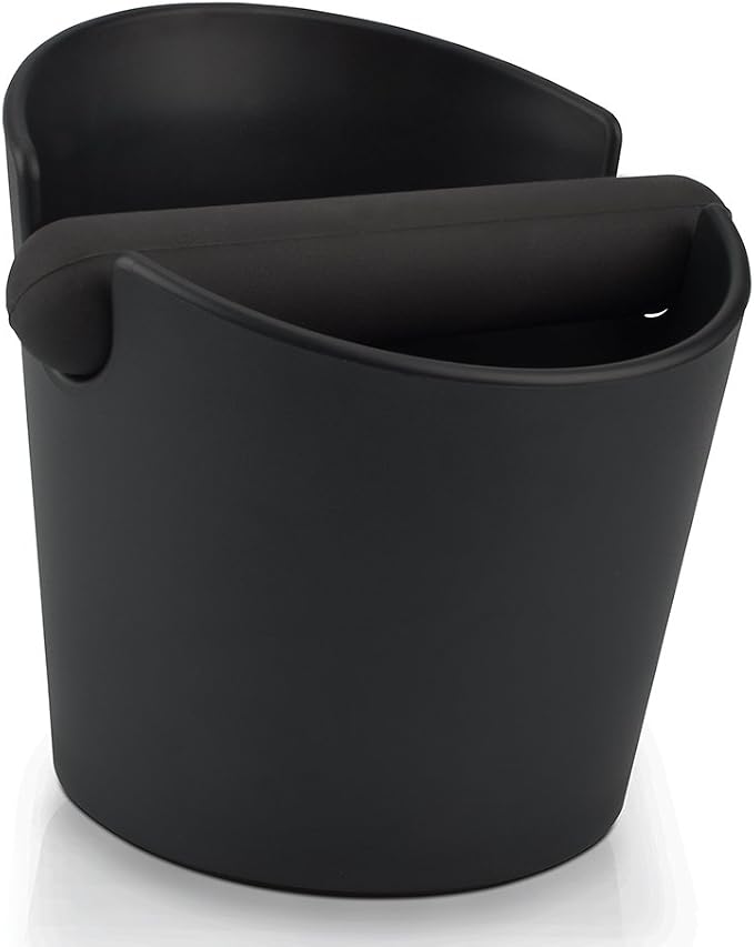 HOMEE Coffee Knock Box 4.8 Inch Barista Style Knock Box With Removable Bar | Round Shock-Absorbent Durable With Removable Knock Bar and Non-Slip Base Gift
