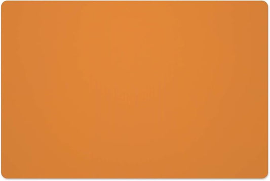 Silicone Placemats, Food-Grade Non-Slip Waterproof, Dining, Stain Resistant, Countertop Protector, Kitchen Counter Mat, Heat Resistant, Baking mat Dishwasher Safe (23.6"×15.7"-1pack, Orange)