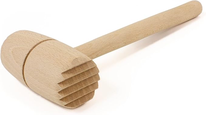 Meat & Poultry Tenderizer, raw wood uncoated natural European beechwood