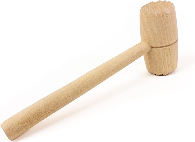 Meat & Poultry Tenderizer, raw wood uncoated natural European beechwood