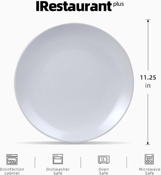 Stoneware Coupe Commercial Grade Dinnerware, Matte White Plate 11.25", Case of 12