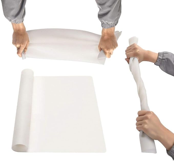 23.6'' by 15.7''Flexible Silicone Placemat Non Slip Waterproof Heat Resistant Dinner Table Transparent with Fog 1 PCS