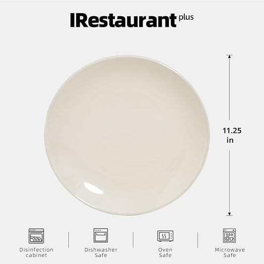 Stoneware Coupe Commercial Grade Dinnerware, Ivory, Plate 11.25", Case of 12