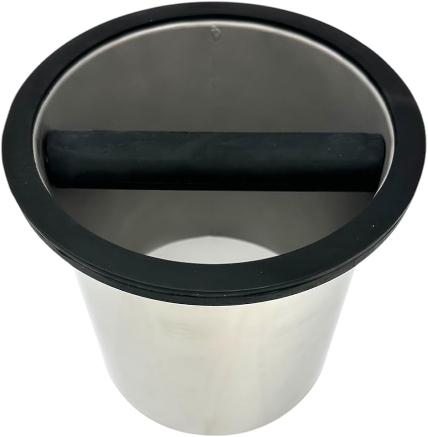 Rattleware Open Bottom Stainless Steel Knock Box Chute with Rubber Bar
