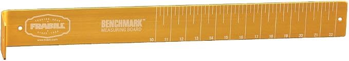 Frabill 1551 Benchmark Measuring Board, 2.5-Inches Wide by 22-Inches Long, Gold-Anodized Aluminum Finish