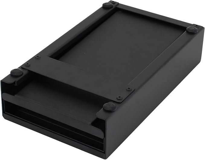 DIBTSA Espresso Knock Box Drawer, Stainless Steel Coffee Grounds Container with Removable Rubber Knock Bar and Non-slip Base, Mini 9.29 x 5.43 x 2.08 inches (Black)