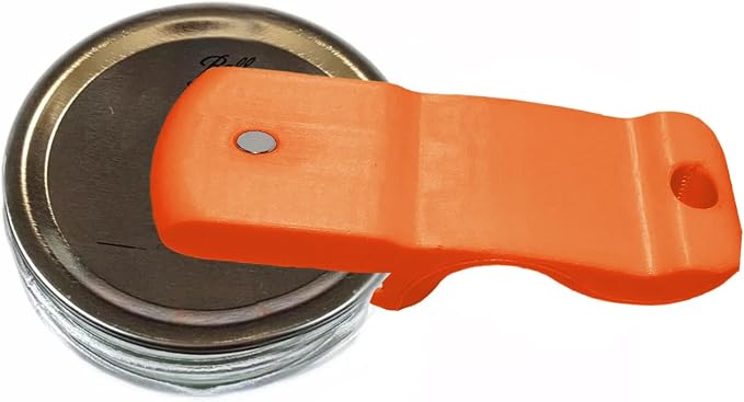 Mason Jar Opener Canning Tool,Canning Jar Opener, Releases Vacuum Seal on Wide Mouth and Regular Mouth Lids,Magnetic Jar Lid Lifter for Canning. Pickling and Home Food Storage (orange color)
