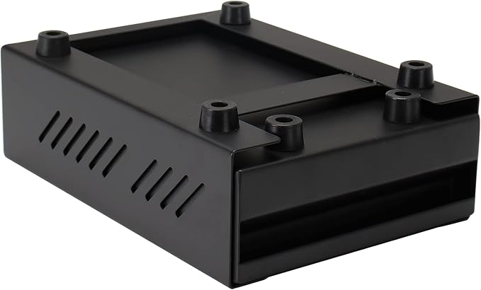 DIBTSA Espresso Knock Box Drawer, Stainless Steel Coffee Ground Container with Removable Rubber Knocking Bar, 9.84 x 7.08 x 3.34 inch (Black)