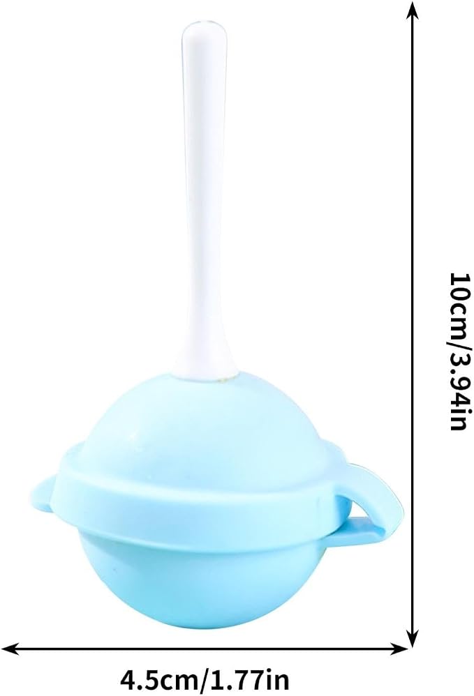 4PC Silicone Lollipop Ice Cream Maker, Reusable Homemade Popsicle Molds, Colorful DIY Lollipop Ice Cream Mold, Funny Silicone Popsicle Molds for Juice Yogurt Frozen Treats, Summer Party (Blue)