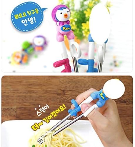 Petty Training Chopsticks for Right-hand Children Kids Stainless Steel, Edison Friends Chopsticks, Made in Korea