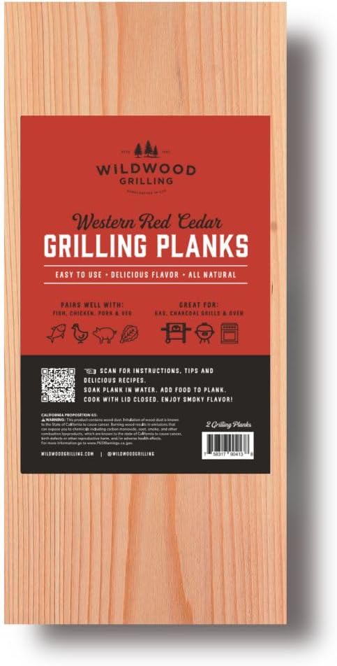 2-Pack Signature 5”x11” Cedar Grilling Planks for Salmon