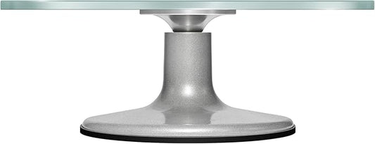 Uten Glass Cake Turntable for Decorating, 12 Inch Rotating Cake Stand, Large Revolving Cake Spinner Stand for Birthday, Party, Wedding Cake Baking Supplies Tools
