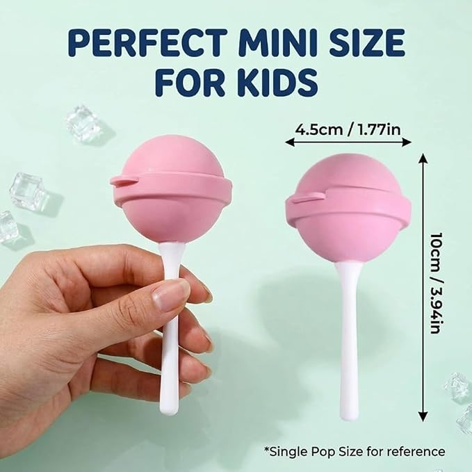 Silicone Lollipop Ice Cream Maker Molds,Funny Lollipop Ice Pop Mold,Colorful DIY Ice Pop Mold for Summer Parties,Reusable Popsicle Molds (5)