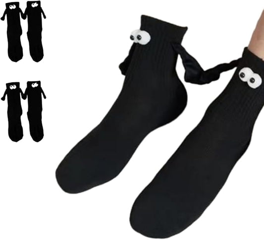 2 Pairs Magnetic Holding Hands Socks Funny Couple Gifts, Best Friend, Engagement, Anniversary, Teens Gag Cute Weird Stuff